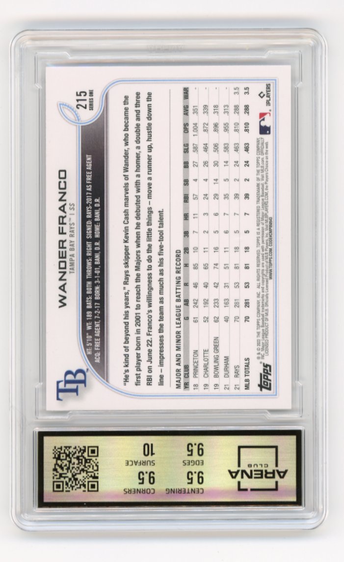2022 Topps Wander Franco RC #215 - Arena Club 10