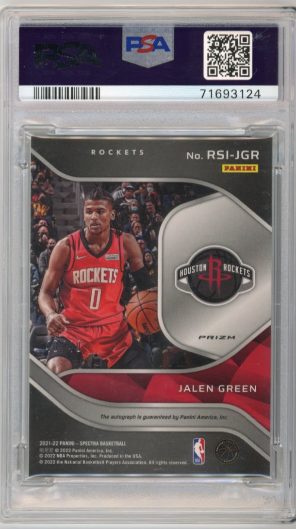 2021/22 Panini Spectra Jalen Green #RSIJGR - #/49 Autograph Rockets