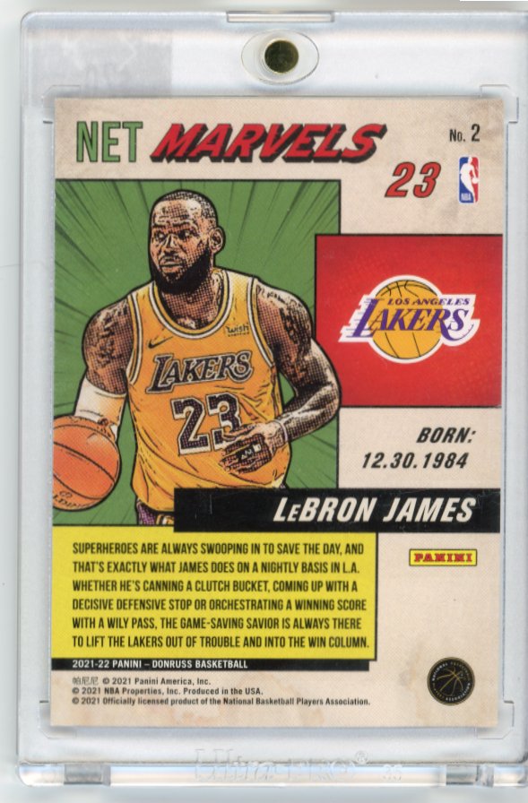 2021/22 Panini Donruss LeBron James #2 - Marvels Lakers