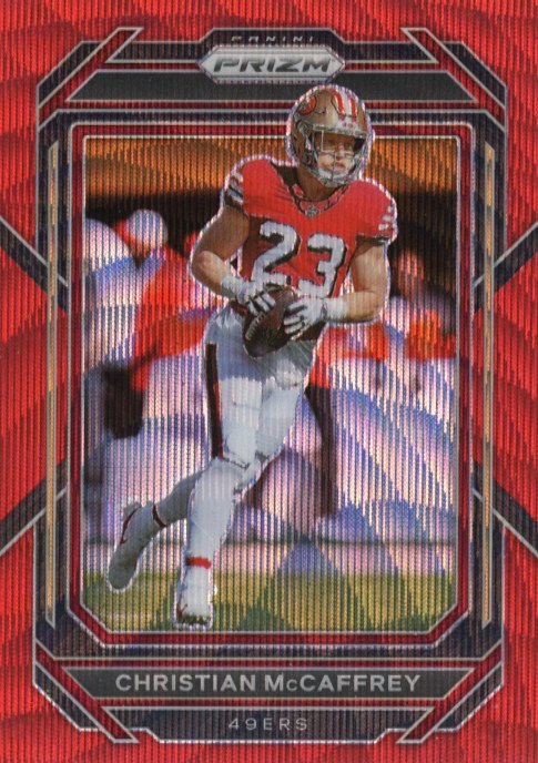 2022 Panini Prizm Christian McCaffrey Orange Refractor /249 - 1st 49ers  Uniform!