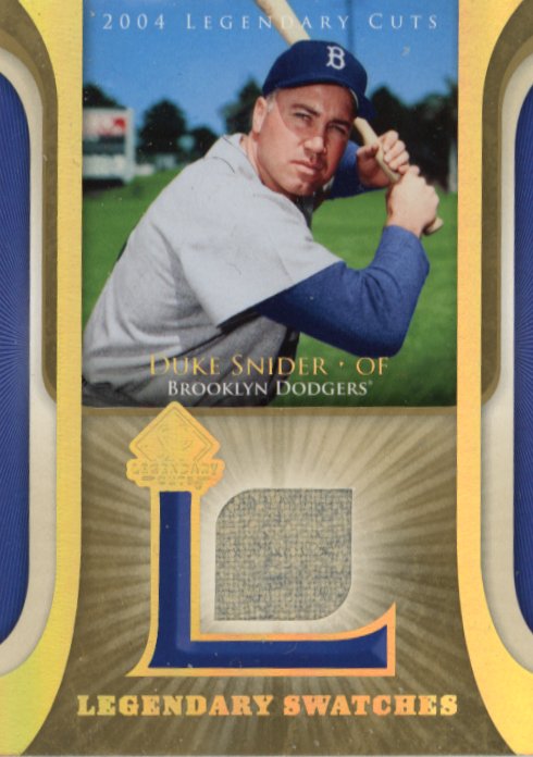 2004 Upper Deck Duke Snider Legendary Swatches #LSW-DS - Patch Dodgers