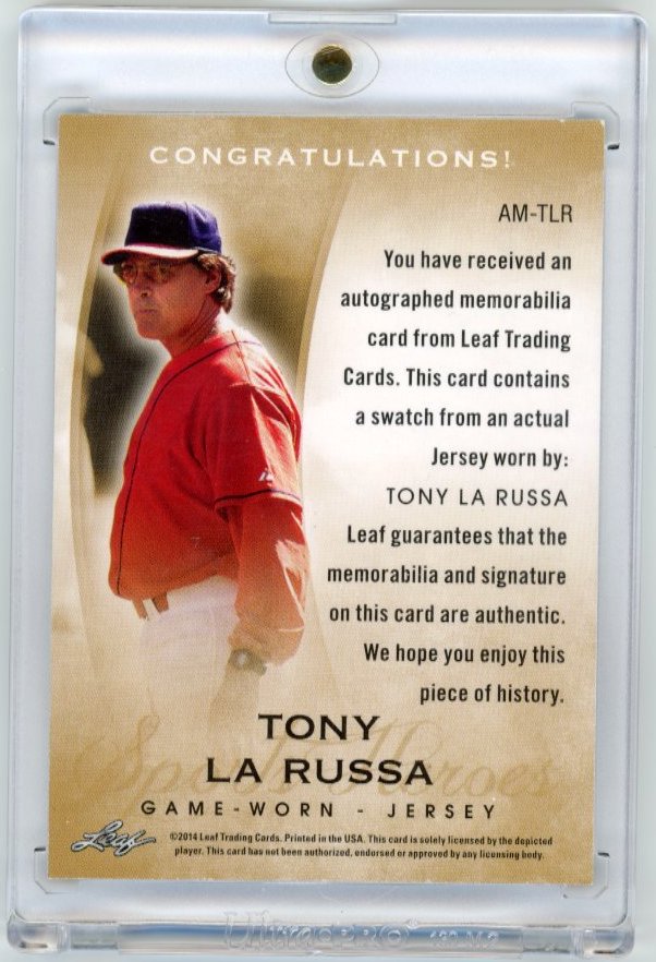 2014 Leaf Tony La Russa #AM-TLR - Patch Autograph