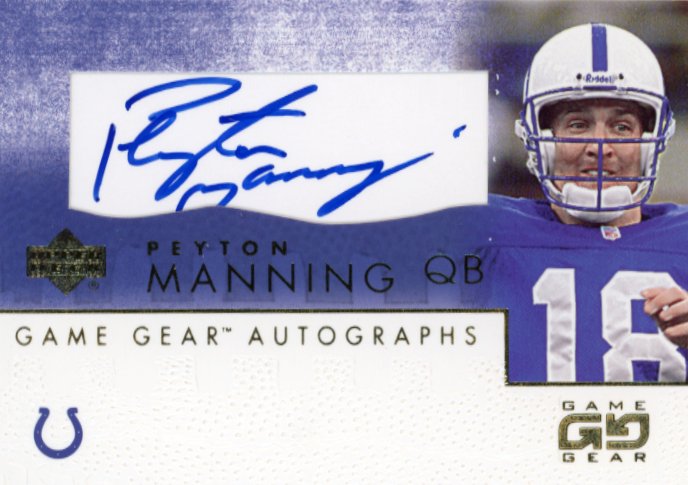 2001 Upper Deck Peyton Manning Game Gear Autographs #PM-GS - Autograph Colts