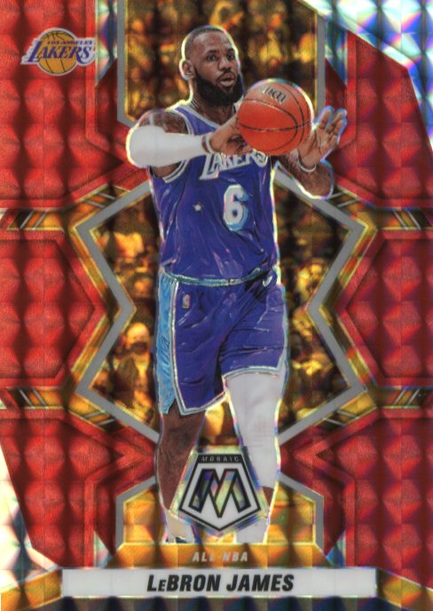 2021/22 Panini Mosaic LeBron James #286 - Red Lakers
