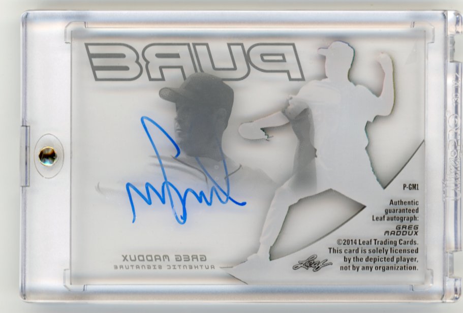 2014 Leaf Greg Maddux Pure #P-GM1 - Autograph Braves