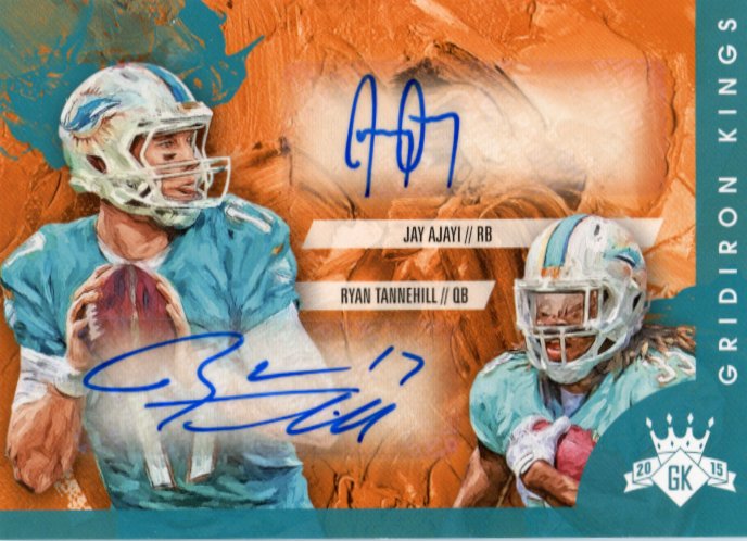 2015 Panini Gridiron Kings Ryan Tannehill Jay Ajayi #DS-RTJA - #/49 Dual Autograph Dolphins