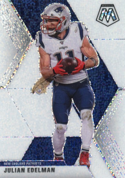 2020 Panini Mosaic Julian Edelman #138 - White Sparkle Patriots