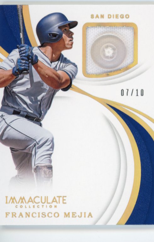 2019 Panini Immaculate Collection Francisco Mejia Immaculate Swatches #IS-FM - Relic #/10 Padres