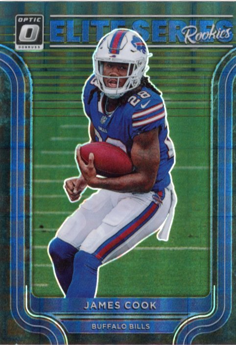 2022 Panini Donruss Optic James Cook Elite Series #ESR-14 - Black Pandora #/25 Bills