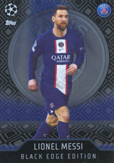 2022/23 Topps Match Attax Lionel Messi Black Edge Edition #466 - PSG