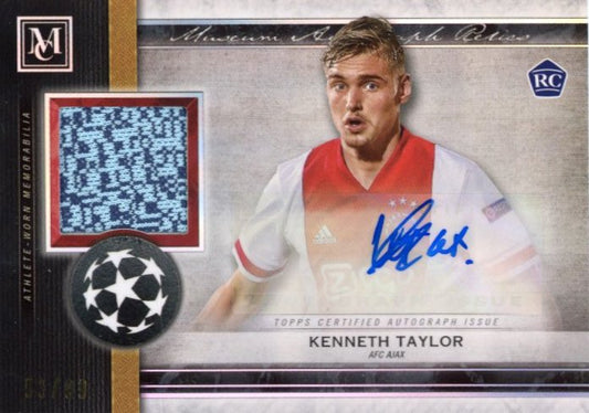 2020/21 Topps Museum Collection Kenneth Taylor Museum Autograph Relic RC #MAR-KT - Autograph Relic #/99 AFC Ajax