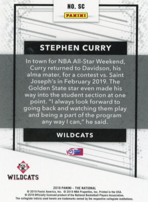 2019 Panini National Stephen Curry #SC - Explosion #/40 Warriors