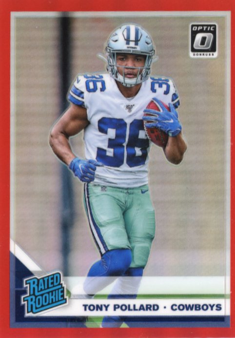 2019 Panini Donruss Optic Tony Pollard Rated Rookie #187 - #/99 Red Cowboys