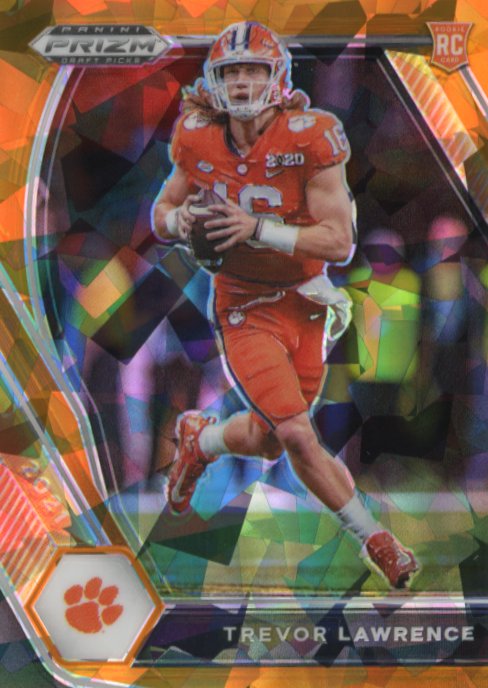 2021 Panini Prizm Draft Picks Trevor Lawrence RC #106 - Orange Cracked Ice Jaguars