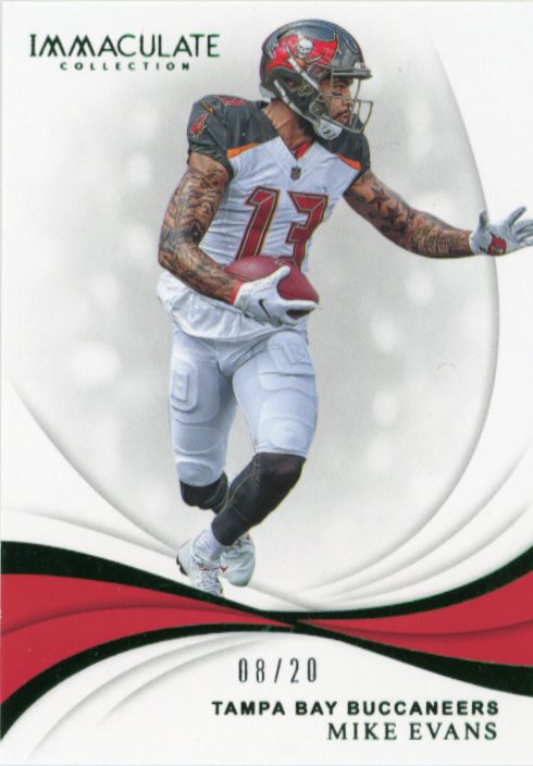 2019 Panini Immaculate Collection Mike Evans #92 - #/20 Green Buccaneers