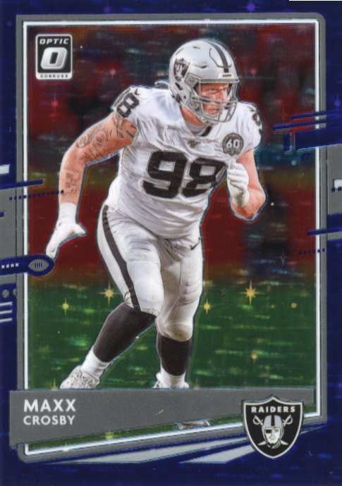 2020 Panini Donruss Optic Maxx Crosby #53 - #/25 Purple FOTL Stars Raiders