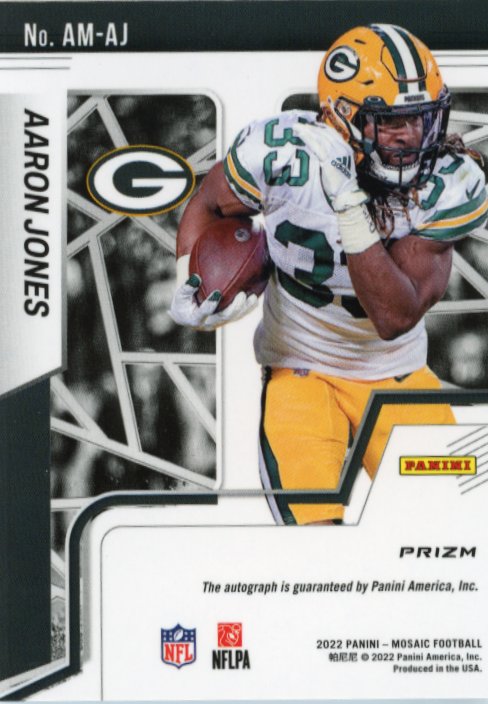 2022 Panini Mosaic Aaron Jones #AM-AJ - Mosaic Autograph Packers