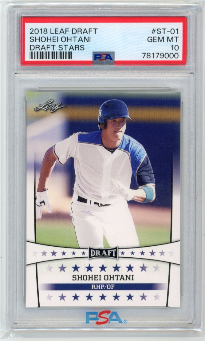 2018 Leaft Draft Shohei Ohtani #ST-01 - Draft Stars PSA 10 Angels