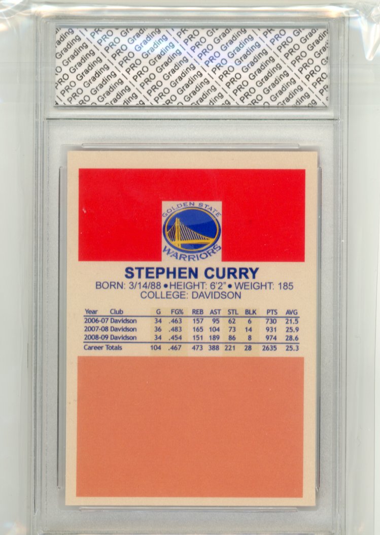2009 Golden State Warriors Stephen Curry Promo Rookie - PRO 10