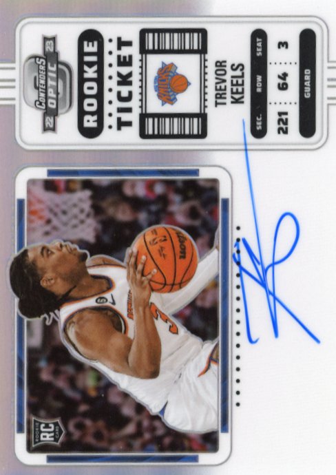2022/23 Panini Contenders Optic Trevor Keels RC #124 - Silver Autograph Knicks