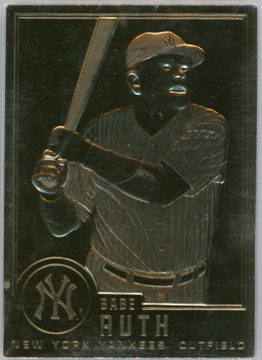 1996 CMG Worldwide Babe Ruth #30 - Gold Plated Yankees