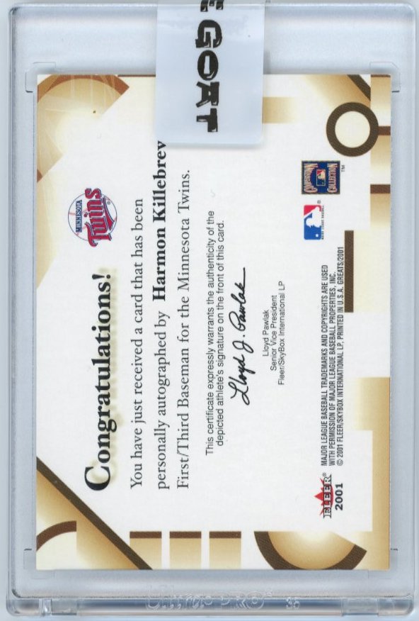 2001 Fleer Harmon Killebrew Greats of the Game - Autograph Twins