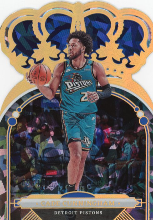 2022/23 Panini Crown Royale Cade Cunningham #31 - #/10 Gold Crystal Pistons