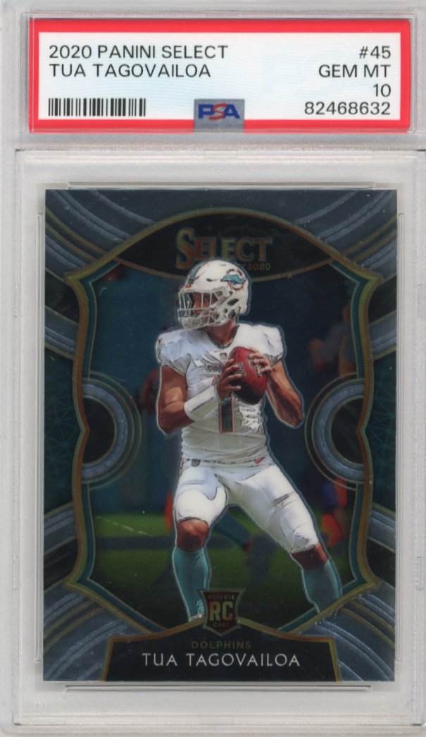 2020 Panini Select Tua Tagovailoa #45 - PSA 10 Dolphins
