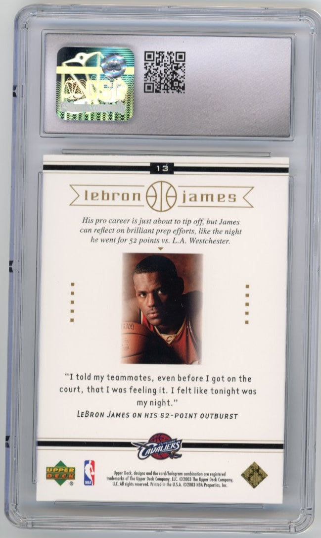 2003/04 Upper Deck Lebron James In The Zone #13 - CSG 9.5 Cavaliers