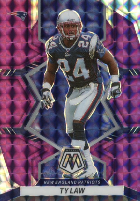 2022 Panini Mosaic Ty Law #138 - #/49 Purple Patriots