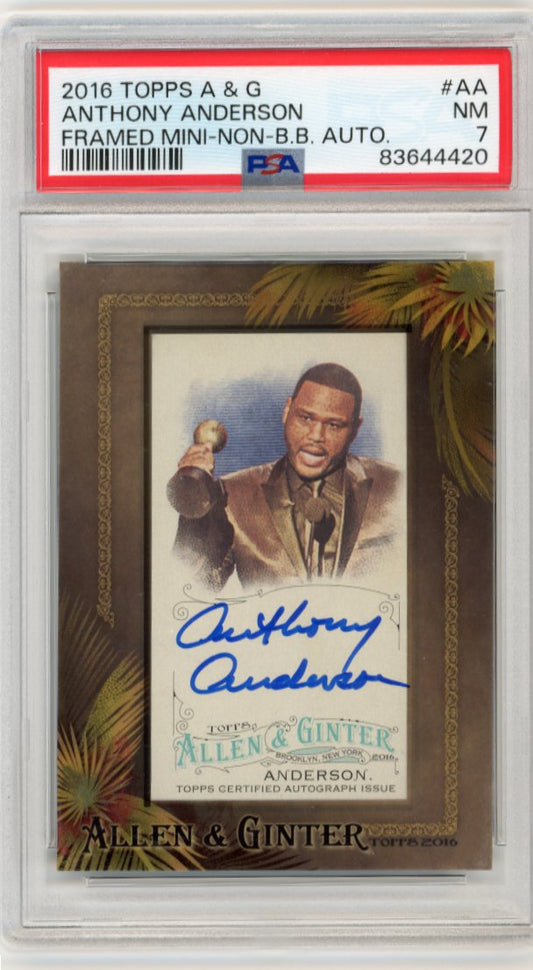 2016 Topps Allen & Ginter Anthony Anderson #AGA-AA - Autograph PSA 7