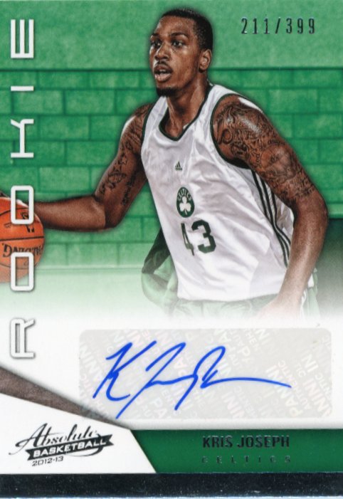 2012/13 Panini Absolute Kris Joseph RC #193 - Autograph #/399 Celtics