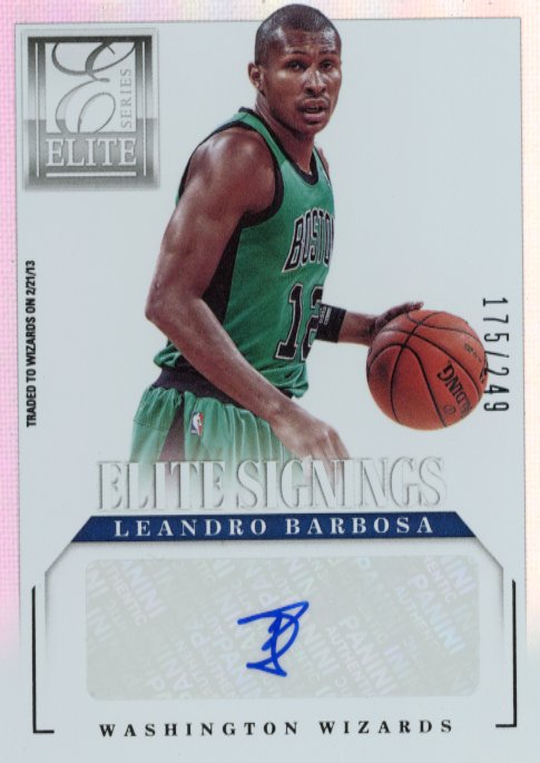 2012/13 Panini Elite Series Leandro Barbosa Elite Signings #32  - Autograph #/249 Wizards