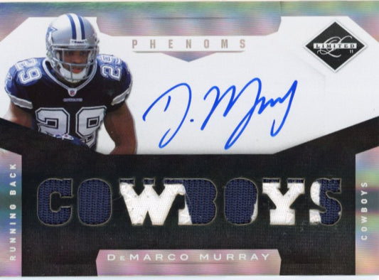 2011 Panini Phenoms Demarco Murray #222 - 'Cowboys' Relic Autograph #/299 Cowboys