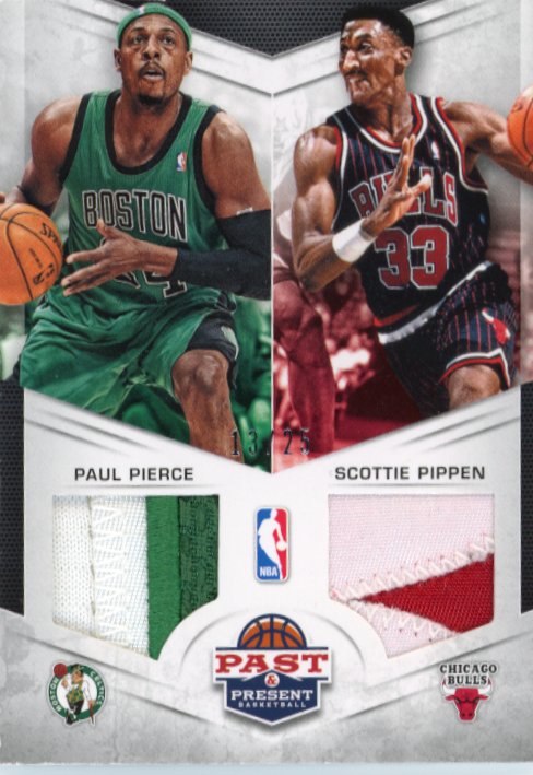 2012/13 Panini Past and Present Paul Pierce Scottie Pippen #8 - Dual Relic Celtics Bulls