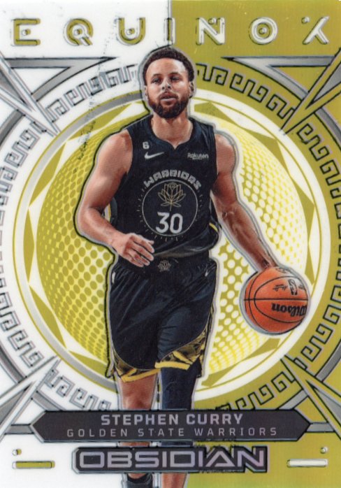 2022/23 Panini Obsidian Stephen Curry #1 - #/10 Gold Equinox Warriors