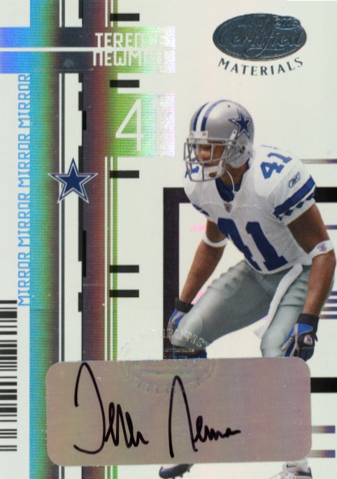2005 Donruss Certified Terence Newman #33 - Autograph #/100 Cowboys
