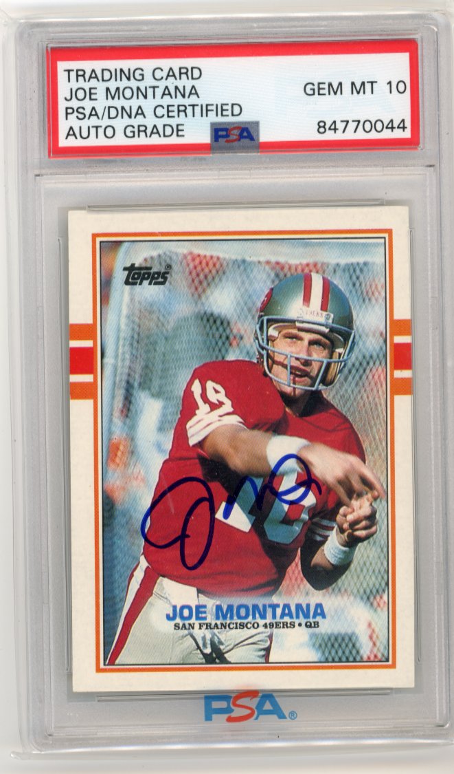 1989 Topps Joe Montana #12 - Autograph PSA 10 49ers