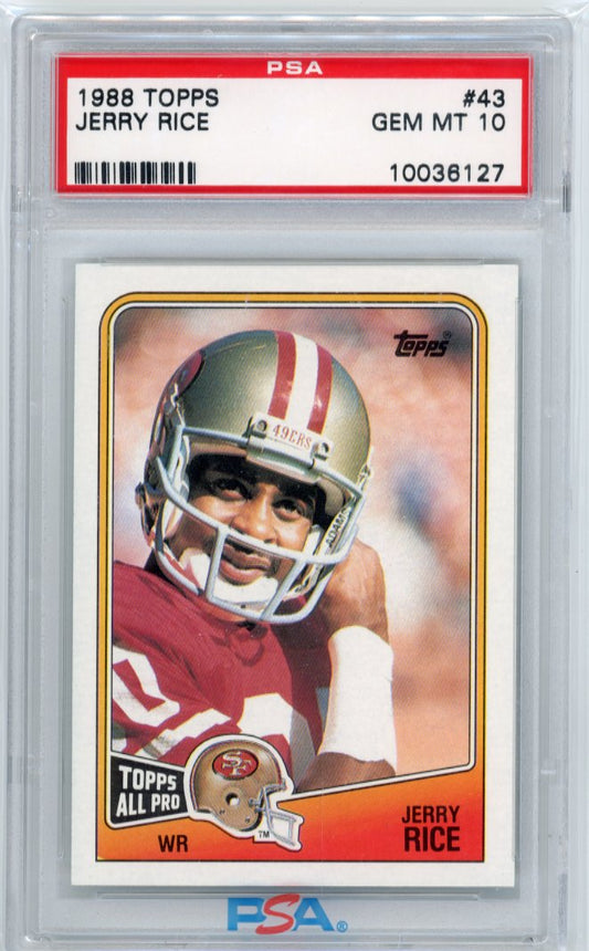 1988 Topps Jerry Rice #43 - PSA 10 49ers
