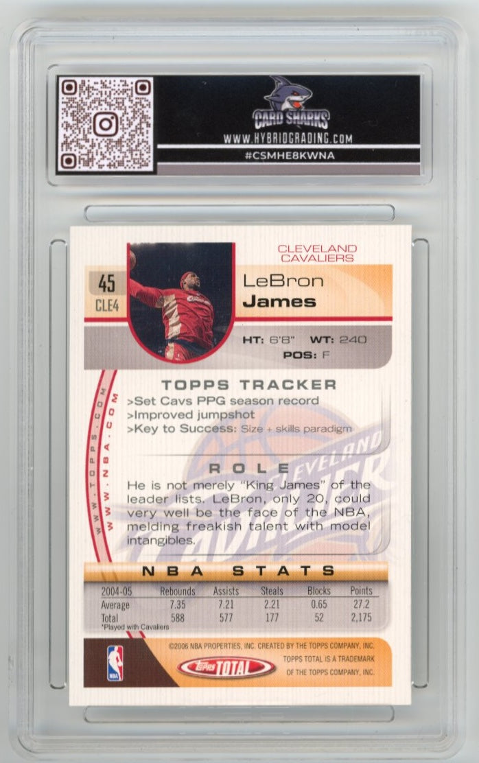 2005/06 Topps Total Lebron James #45 - HGA 9.5 Cavaliers
