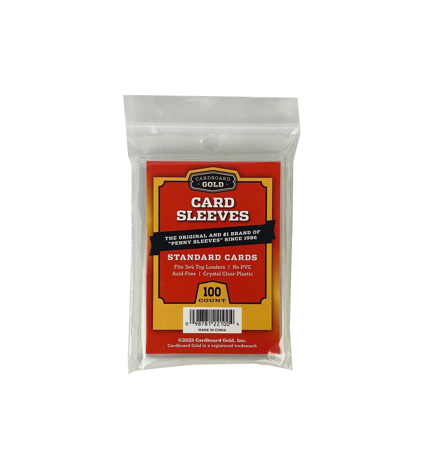 Cardboard Gold Standard Size Soft Card Sleeves - Pack of 100