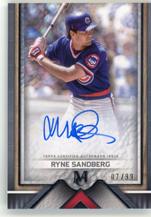 2023 Topps Museum Collection Ryne Sandberg #AA-RS - Autograph #/99 Cubs