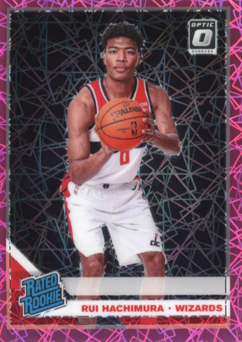 2019/20 Panini Donruss Optic Rui Hachimura #188 - Pink Velocity Wizards