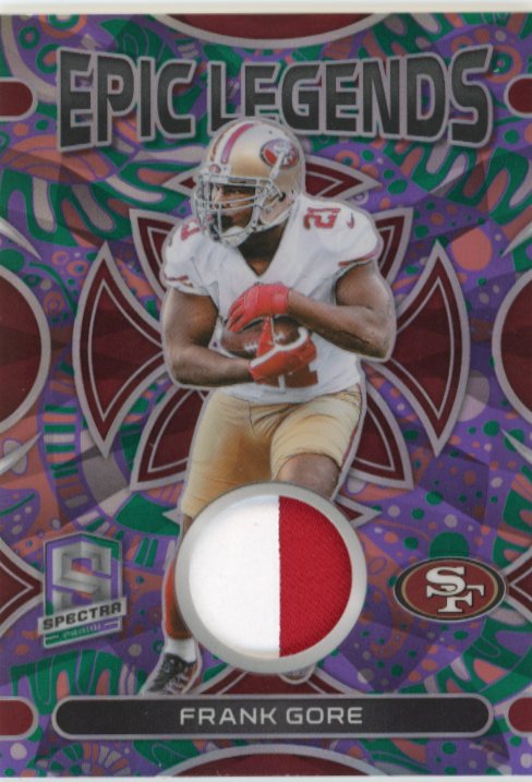 2023 Panini Spectra Frank Gore #ELM-FGO - #/5 Patch 49ers