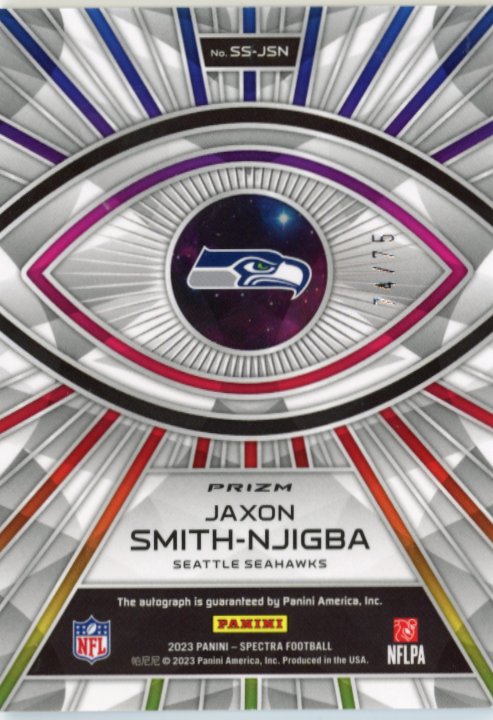2023 Panini Spectra Jaxon Smith-Njigba #SS-JSN - #/75 Spectral Autograph Seahawks