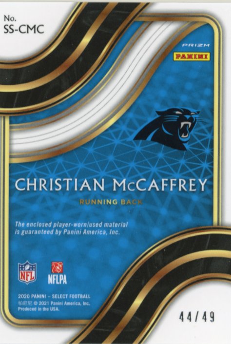 2020 Panini Select Christian McCaffrey #SS-CMC - #/49 Bronze Patch 49ers