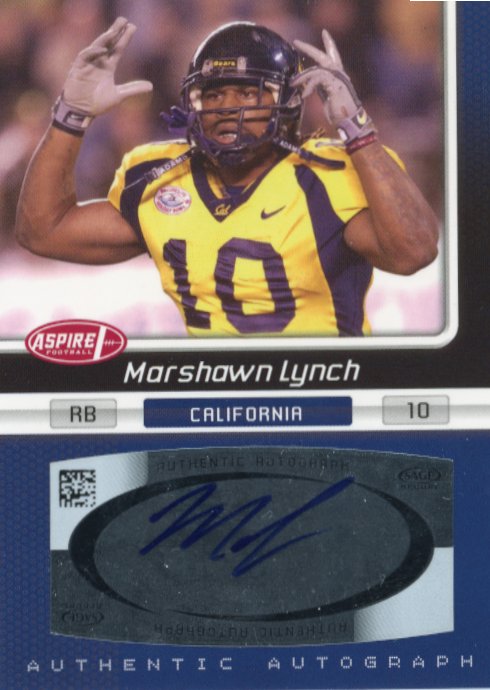 2007 Sage Marshawn Lynch #12A - Autograph Cal Bears