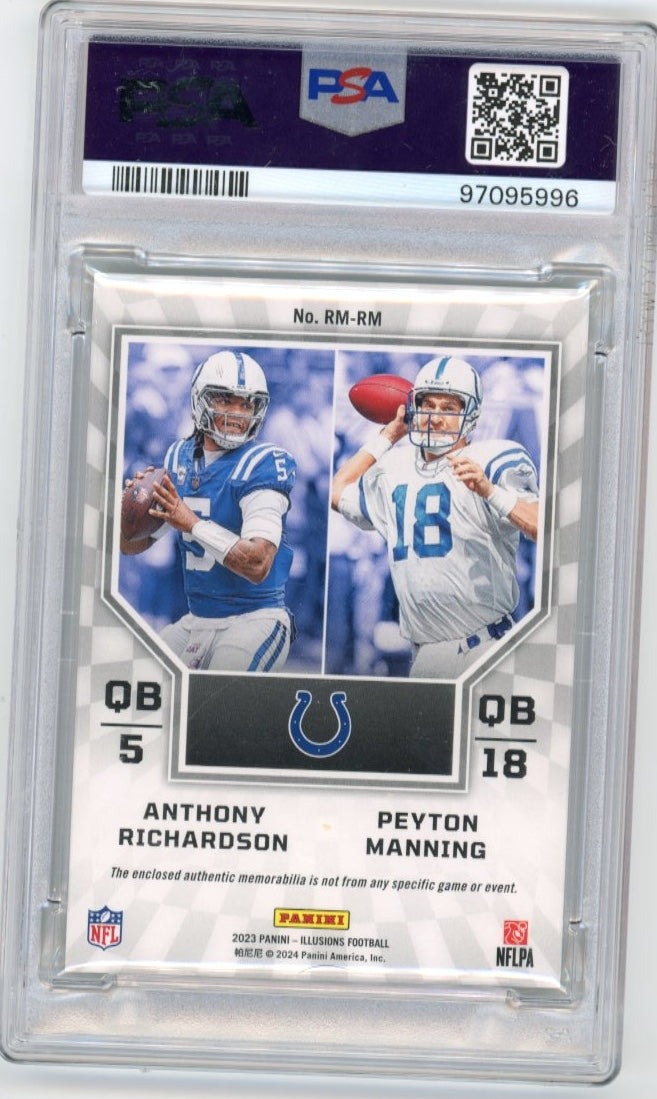 2023 Panini Illusions Anthony Richardson Peyton Manning #RM-RM - Dual Patch Colts
