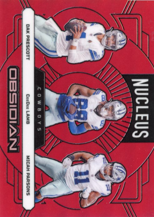 2024 Panini Obsidian Dak Prescott CeeDee Lamb Micah Parsons #12 - #/75 Cowboys