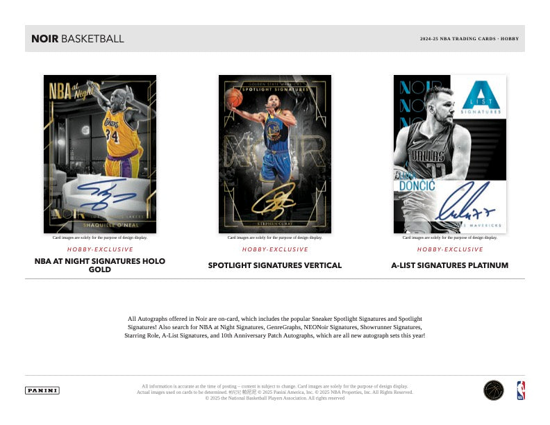PRESALE - 2024-25 Panini Noir Basketball Hobby Box